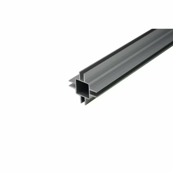 3-Way Extended Captive Fin for 1/4in Panel  Silver, 36in L x 1in W x 1in H, QR 1 End, Eztube, Mfr#: 100-290S 1QR 3